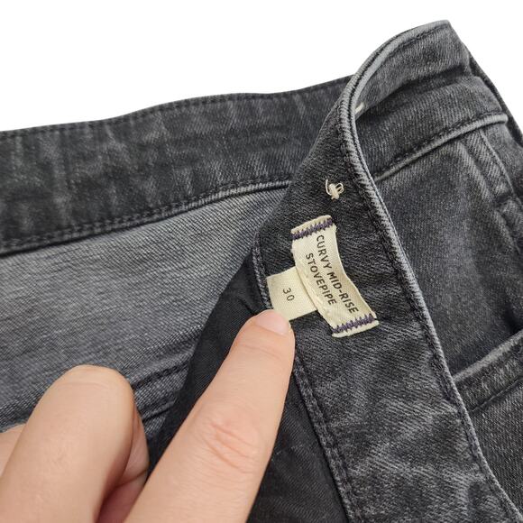 Madewell Womens Curvy Mid Rise Stovepipe Jeans Size 30 Armand Wash Raw Hem - Picture 6 of 14